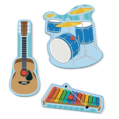 Melissa and Doug Musical Instruments Sound Puzzle - Wooden Peg Puzzle (8 pcs) - Wooden Peg Chunky Baby Puzzle, Music Learning Toys, Musical Sound Puzzles For Toddlers And Preschoolers Ages 2+