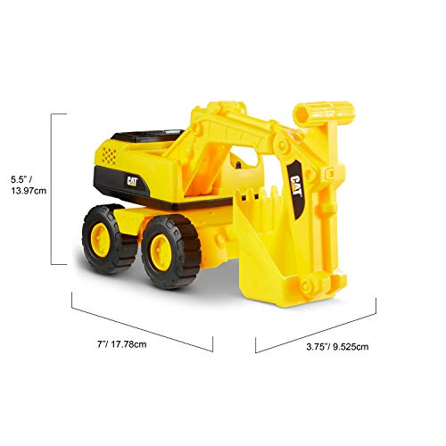 Cat Construction 7' Dump Truck, Loader and Excavator toys Combo Pack Yellow
