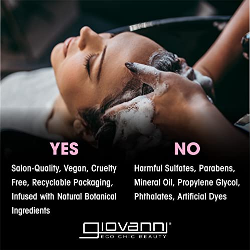 GIOVANNI Eco Chic 50:50 Balanced Hydrating Clarifying Shampoo - Leaves Hair pH Balanced for Over-Processed Hair, Provides Moisture and Protection, Salon Quality, No Parabens, Color Safe - 8.5 oz