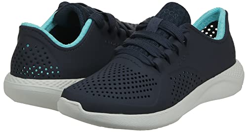 Crocs Women's Literide Pacer Lace-Up Sneakers, Navy/Ice Blue, 11 Women