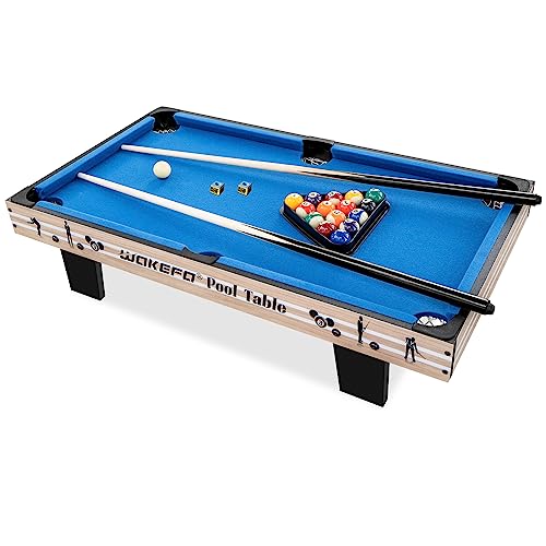 Mini Pool Table Top Games: 36-Inch Tabletop Billiards Table Set with 16 Pool Balls, 2 Cues, 1 Triangle Rack, 2 Chalks and 1 Table Brush, Portable Pool Games for Kids, Children,Dog,Cat,Pet, Family Game