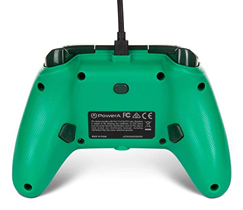PowerA Enhanced Wired Controller for Xbox Series X|S - Green, Gamepad, Wired Video Game Controller, Gaming Controller, Works with Xbox One - Xbox Series X