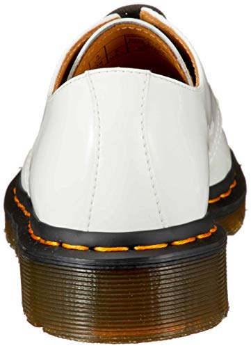 Dr. Martens womens 1461 Oxford, White Patent Lamper, 9 US