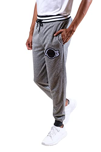 Ultra Game NBA Men's Soft Fleece Active Jogger Sweatpants , Black Marl, XX-Large