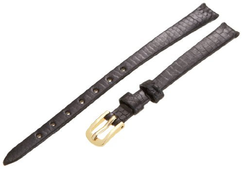 Hadley-Roma Women's 8mm Leather Watch Strap, Color:Black (Model: LSL700RA 080)