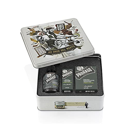 Proraso Beard Care Kit for Men | Cypress and Vetyver Beard Wash, Oil and Balm Gift Set to Cleanse, Soothe and Soften All Beard Lengths and Skin Types