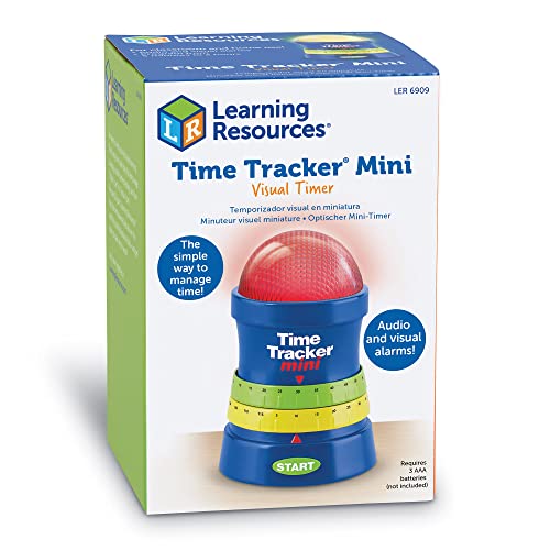 Learning Resources Time Tracker Mini Visual Timer, Classroom Timer, Hand Washing Timer, Auditory and Visual Cue, Ages 3+