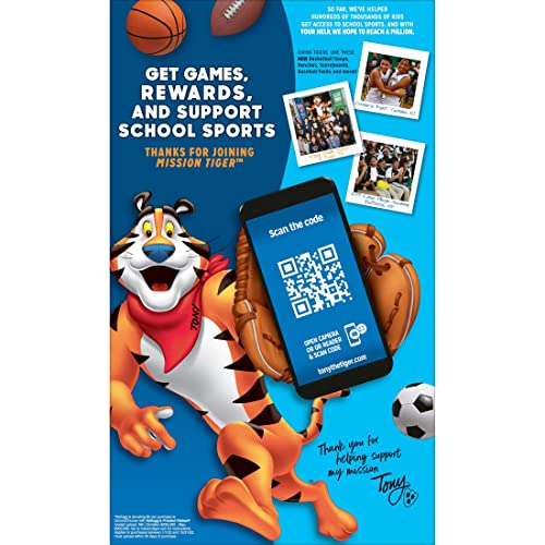 Frosted Flakes Cold Breakfast Cereal, 8 Vitamins and Minerals, Kids Snacks, Family Size, Strawberry Milkshake (6 Boxes)