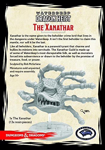 Gale Force Nine Dungeons and Dragons - Waterdeep Dragon Heist - The Xanathar (1 fig), Multicolor