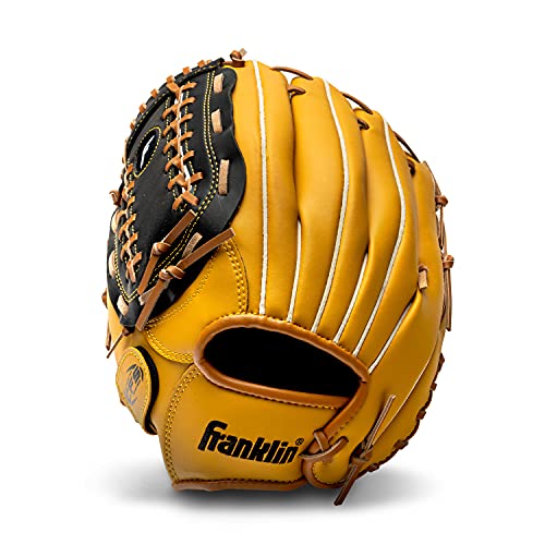 Franklin Sports Baseball and Softball Glove - Field Master - Baseball and Softball Mitt Tan, 12'