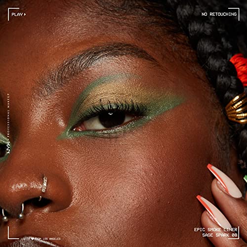 NYX PROFESSIONAL MAKEUP Epic Smoke Liner, Vegan Smokey Eyeliner - Sage Sparks (Hunter Green)