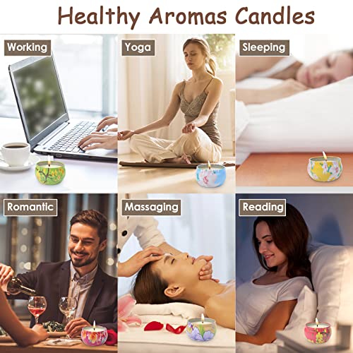 Scented Candles Gifts for Women, 12 Pack Candles for Home Scented, 2.5 Oz Jar Candle Gifts Set with Strongly Fragrance Essential Oils for Bath, Stress Rel