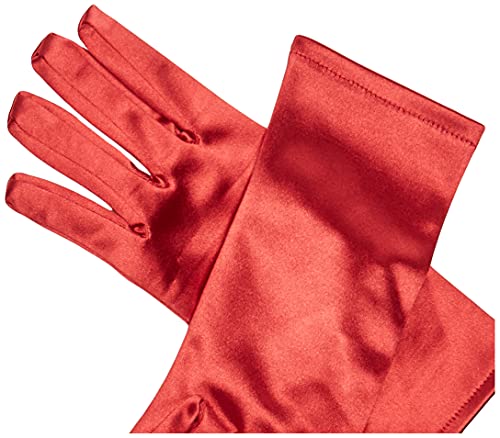 Leg Avenue Women's Satin Wrist Length Gloves, Red, One Size