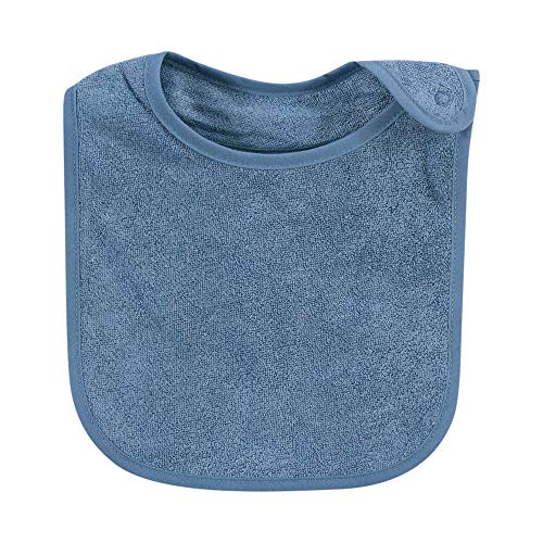 Hudson Baby Unisex Baby Rayon from Bamboo Terry Bibs, Denim Mint, One Size