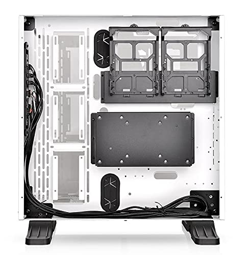 Thermaltake Core P3 ATX Tempered Glass Gaming Computer Case Chassis, Open Frame Panoramic Viewing, White Edition, CA-1G4-00M6WN-05, Snow
