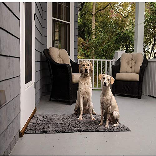 Dog Gone Smart Dirty Dog Microfiber Paw Doormat - Muddy Mats For Dogs - Super Absorbent Dog Mat Keeps Paws and Floors Clean - Machine Washable Pet Door Rugs with Non-Slip Backing | Large Mocha