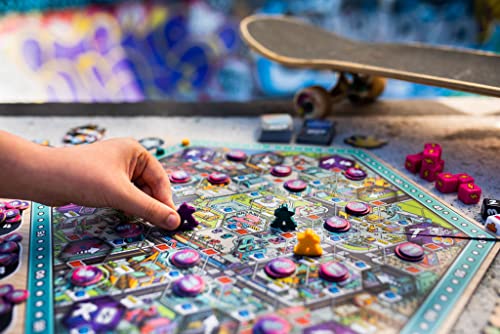 Pandasaurus Games Skate Summer Board Game | Skateboard Themed Strategy Game | Fun Family Game for Adults and Teens | Ages 14+ | 2-5 Players | Average Playtime 60-90 Minutes | Made by Pandasaurus Games