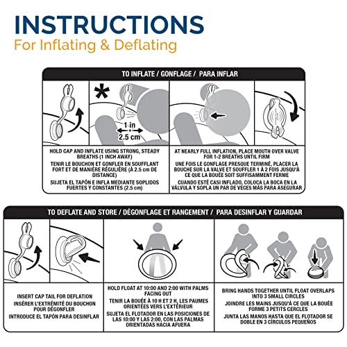 SwimWays Spring Float XL Recliner Pool Lounge Chair with Hyper-Flate Valve, 25% Larger than Spring Float Recliner, Blue
