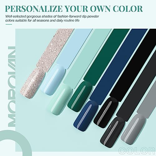Morovan Dip Powder Nail Kit - 8 Colors Nail Dip Powder Kit With Nail Drill All In One Dip Nails Powder Starter Kit With Dip Powder Liquid Set Base and Top Coat Dipping Powder Nail Kit Salon DIY at Home