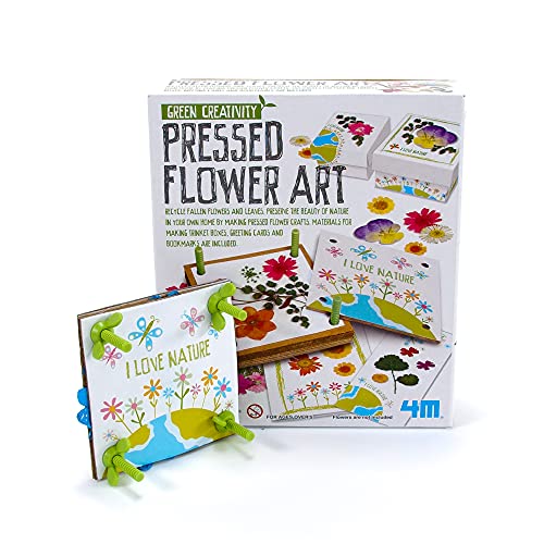 4M Green Creativity Pressed Flower Art Kit, Recycle Flowers Art and Crafts DIY Kit, For Boys and Girls Ages 5+