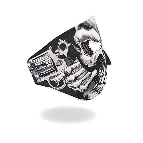 Hot Leathers Assassin Printed Neoprene Face Mask (Black)