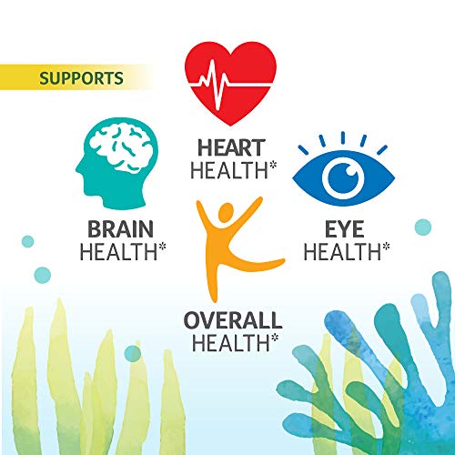 Ovega-3 Vegan Algae Omega-3 Daily Supplement, Supports Heart, Brain and Eye Health*, 500 mg Omega-3s, 135 mg EPA + 270 mg DHA, Fish Oil Alternative, No Fishy Aftertaste, Vegetarian Softgels 60 CT