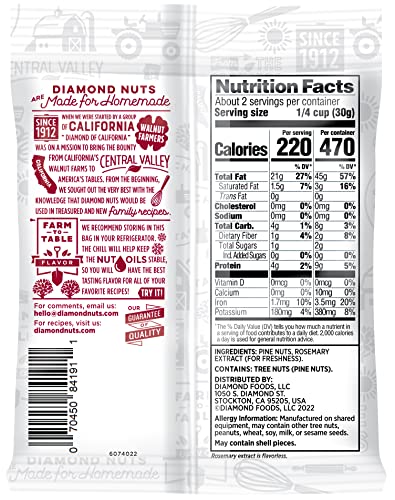 Diamond of California Pine Nuts, 2.25 oz (12 Pack)