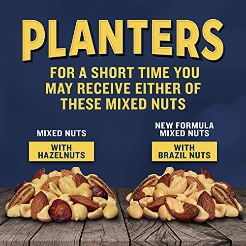 PLANTERS Deluxe Mixed Nuts with Sea Salt, 27 oz. Resealable Container - Variety Mixed Nuts Snacks with Cashews, Almonds, Pecans, Pistachios and Hazelnuts - Energy Boost - Kosher