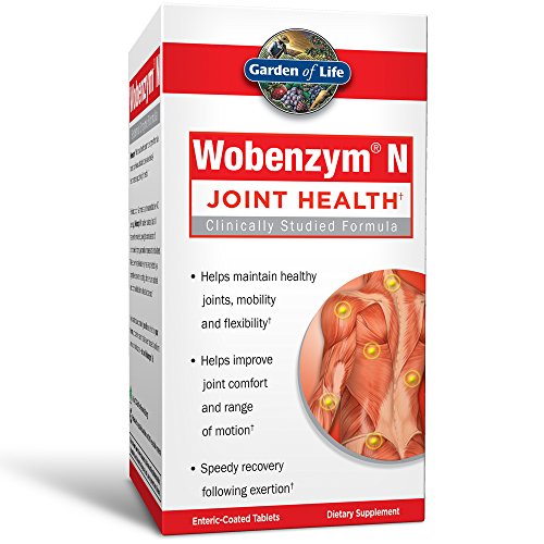 Garden of Life Joint Supplement for Men and Women - Wobenzym N Systemic Enzymes, Clinically Studied Formula for Healthy Joints, Mobility, Flexibility, Post-Exercise Recovery, Gluten Free, 100 Tablets