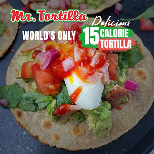 Mr. Tortilla 1 Net Carb Tortilla Wraps (96 Tortillas) | Keto, Low Carb, Reduced Calorie, Vegan, Kosher | Only 15 Calories, Delicious and Guilt-Free, Healthy Snacks and Bread Alternative (Multigrain)