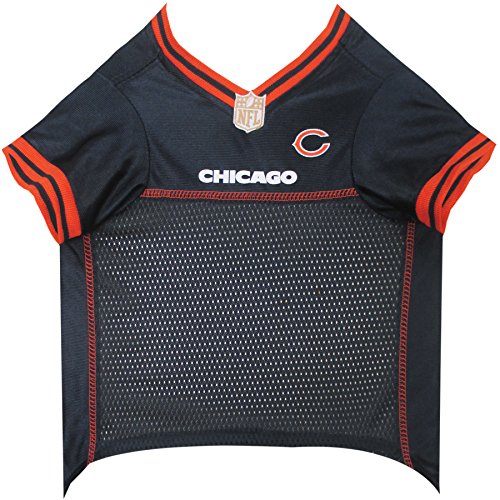 NFL Chicago Bears Dog Jersey, Size: Medium. Best Football Jersey Costume for Dogs and Cats. Licensed Jersey Shirt.