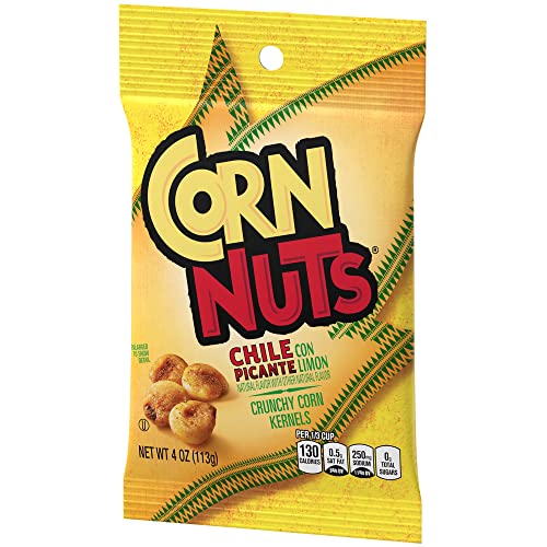 Corn Nuts Chile Picante con Limon Crunchy Corn Kernels (4 oz Bags, Pack of 12)