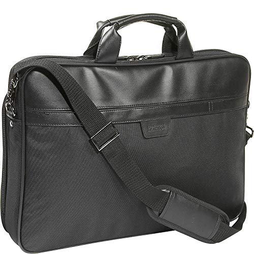 Kenneth Cole Reaction 18.4' Slim Top Zip Laptop Portfolio Laptop Bag, Black