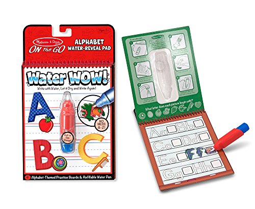 Melissa and Doug On the Go Water Wow! Reusable Water-Reveal Activity Pads,3-pk, Colors, Numbers, Alphabet