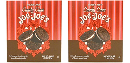 Trader Joes Candy Cane Joe Joes Sandwich Cookies (Pack of 2) Limited Edition for the Holidays