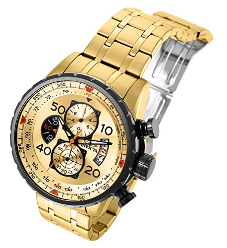 Invicta Men's 17205 AVIATOR Analog Display Japanese Quartz Gold Watch