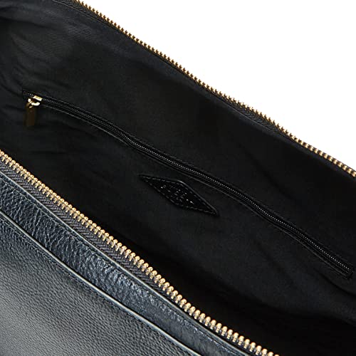 Fossil Women's Jacqueline Eco-Leather Tote Bag Purse Handbag, Black (Model: ZB1502001)