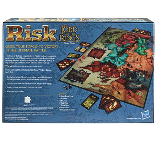 Risk: The Lord of The Rings Trilogy Edition Strategy Family Board Games, Ages 10 and Up, for 2-4 Players (Amazon Exclusive)