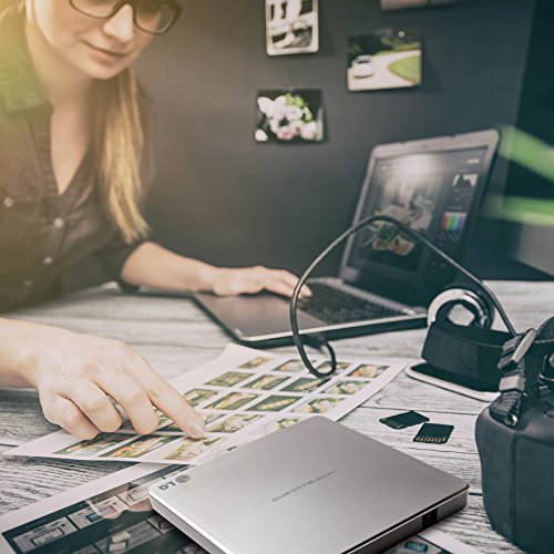 LG Electronics 8X USB 2.0 Super Multi Ultra Slim Portable DVD+/-RW External Drive with M-DISC Support, Retail (Silver) GP60NS50