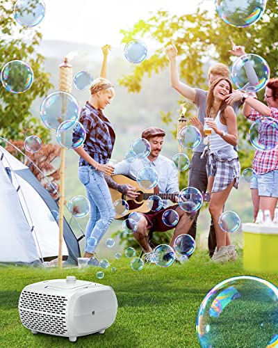 Bubble Machine - 16 Wands 8000+ Bubbles/min Bubble Machine for Kids and Toddlers - 14.2oz Large Capacity Bubble Blower - Automatic Bubble Maker - Bubble Toys for Parties, Wedding, Birthday