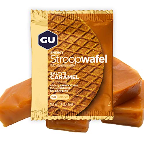 GU Energy Stroopwafel Sports Nutrition Waffle, Salty's Caramel, 1.1 Ounce (Pack of 16)