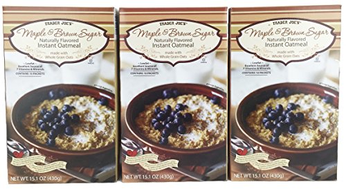 Trader Joe's Maple and Brown Sugar Naturally Flavored Instant Oatmeal (3 Pack)