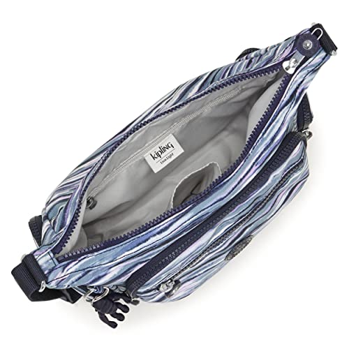 Kipling Women's Gabbie Small Crossbody, Lightweight Everyday Purse, Casual Shoulder Bag, Brush Stripes