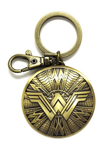 DC New Wonder Woman Shield Pewter Key Ring,Gold,3'