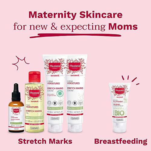 Mustela Maternity Stretch Marks Cream for Pregnancy - with Natural Avocado, Maracuja and Shea Butter - Fragrance-Free and EWG Verified - 5.07 fl. Oz