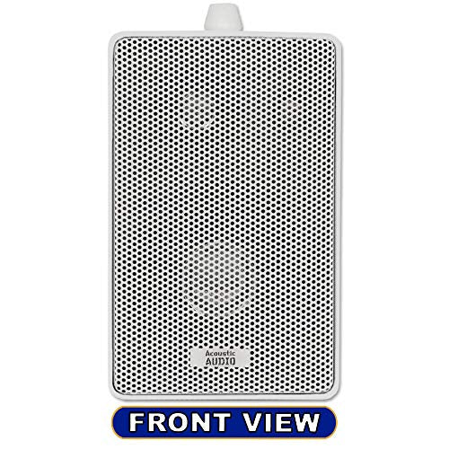 Acoustic Audio by Goldwood 251W Indoor Outdoor 3 Way Speakers 400 Watt White Pair