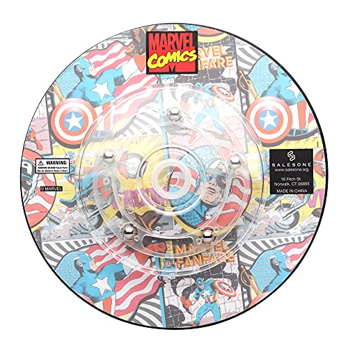 Marvel Studios: Captain America 80th Classic Metal-based with Enamel 5 Lapel Pin Set. Comes in an Officially Licensed Spinning 16cm Circular Window Box. (Amazon Exclusive)