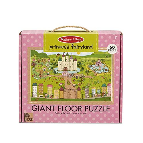 Melissa and Doug Natural Play Giant Floor Puzzle: Princess Fairyland (60 Pieces)
