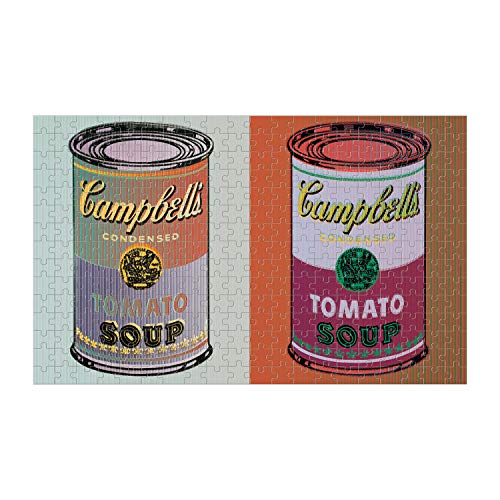 Andy Warhol Soup Cans Jigsaw Puzzle, 300 Pieces, 24” x 18” – Lenticular Jigsaw Puzzle Featuring Shifting Iconic Andy Warhol Artwork–Thick, Sturdy Pieces, Challenging Family Activity, Great Gift Idea