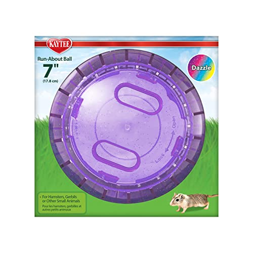 Kaytee 7' Dazzle Run-About Exercise Ball For Pet Hamsters and Gerbils